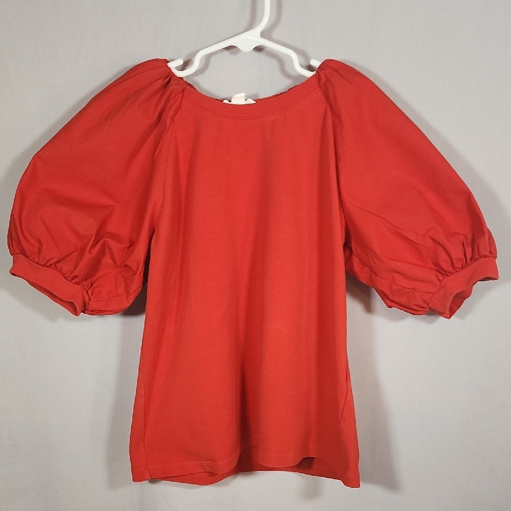 Elegant Red Girl's Top Size L